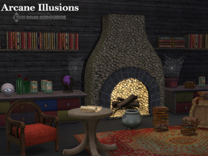Sims 4 — Arcane Illusions Witchy Living by TheNumbersWoman — Every Witchy Witch needs things. Spy things, potion things,