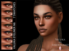 Sims 4 — Eyeliner N6 by Valuka — 7 colours CAS thumbnail Eyeliner category HQ compatible