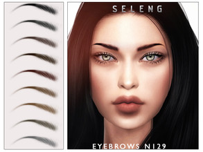 Sims 4 — Eyebrows N129 by Seleng — The eyebrows has 10 colours and HQ compatible. Allowed for teen, young adult, adult
