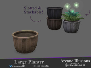 Sims 4 — Large Planter by sim_man123 — This old planter is quite large, who knows what kind of wonders it's held over the