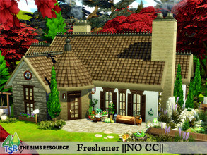 Sims 4 — Freshener  || No CC || by Bozena — The house is located in the Old New Henford . Henford-on-Bagley. Lot: 30 x 20