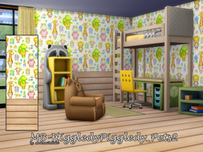 Sims 4 — MB-HiggledyPiggledy_Pets2 by matomibotaki — MB-HiggledyPiggledy_Pets2 Funny children's wallpaper with skirting