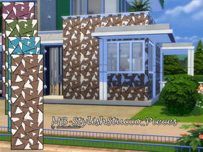 Sims 4 — MB-StylishStucco_Pieces by matomibotaki — MB-StylishStucco_Pieces Extravagant wall cladding in 4 different color