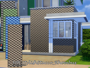 Sims 4 — MB-StylishStucco_Rhombus by matomibotaki — MB-StylishStucco_Rhombus Extravagant wall cladding in 4 different