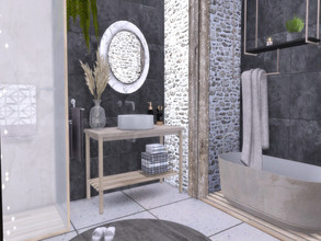 Sims 4 — Sahara Bathroom by Suzz86 — Sahara is a fully furnished and decorated bathroom. Size: 4x5 Value: $ 7000 Short