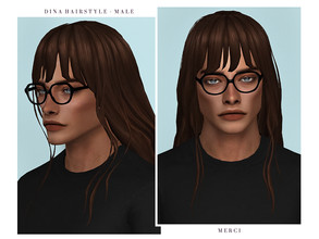 Sims 4 — Dina Hairstyle - Male by -Merci- — New Maxis Match Hairstyle for Sims4. -For male, teen-elder. -Base Game