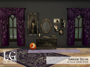 Sims 4 — Simhain Living Room Decor by LilliaGreene — Part 2 of the full Simhain Living Room set. The perfect decor to