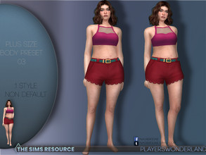 Sims 4 — Plus Size Body Preset 03 by PlayersWonderland — You want more diversity in your game? Then this new bodypreset