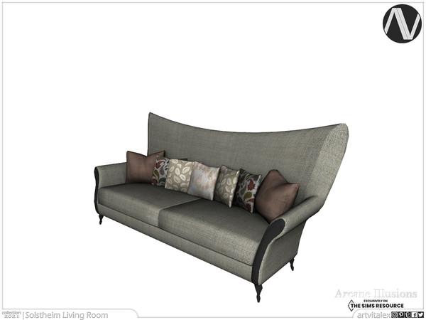 Sims 4 — Arcane Illusions | Solstheim Seat Triple by ArtVitalex — Living Room Collection | All rights reserved | Belong