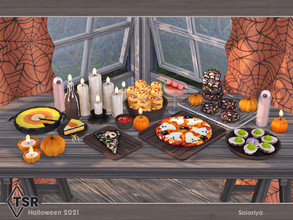 Sims 4 — Halloween 2021 Decor by soloriya — A sef of decorative food for Halloween parties. Includes 10 objects: --pie,