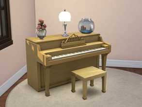 Sims 4 — Upright Piano by glib_result — Who's got the space or simoleons for a grand piano? This old timey upright might