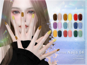 Sims 4 — Two-color nails (rings)/ 4 by Arltos — 15 colors. HQ compatible ++++HERE!++++ TYPE: rings ++++++++++++