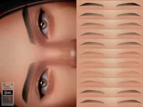 Sims 4 — Angela Eyebrows | NO 34 by cosimetic — -You can use it with 11 color options to match your favorite tone. -They
