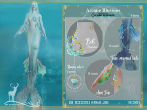 Sims 4 — Arcane Illusions _ Accessories Mermaid Lunae by DanSimsFantasy — This set of accessories belongs to Mermaid