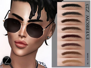 Sims 4 — EYEBROW Z23 by ZENX — -Base Game -All Age -For Female -9 colors -Works with all of skins -Compatible with HQ mod