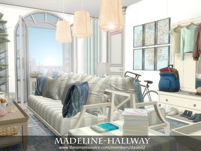 Sims 4 — MADELINE-HALLWAY by dasie22 — MADELINE-HALLWAY is a coastal room with a touch of French Riviera style. Please,