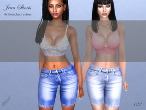 Sims 4 — Jean Shorts by pizazz — Jean Shorts for your sims 4 game. image above was taken in game so that you can see how