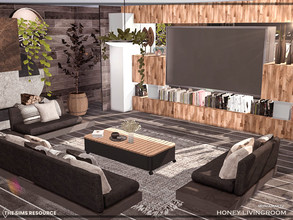 Sims 4 — Honey Livingroom by Moniamay72 — A beautiful honey accent Livingroom in modern style.The room is made of small
