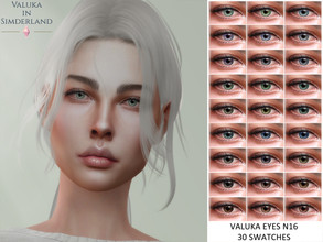 Sims 4 — Eyes N16 by Valuka — Costume make up category 40 colours All genders and ages Thumbnail for identification HQ