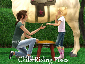 Sims 3 — Child Riding by jessesue2 — This was a small set made for a friend. In this set, the child is scared/nervous to