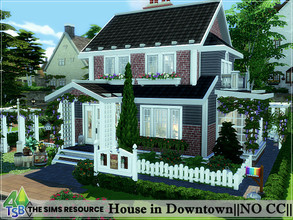 Sims 4 — House in Downtown || NO CC || by Bozena — The house is located in the Finchwick . Henford-on-Bagley. Lot: 20 x