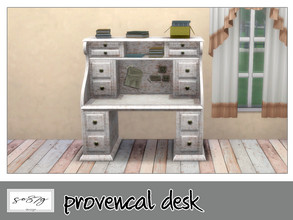Sims 4 — Provencal desk by so87g — Cost 500$ you can find it in surfaces - desks. All my preview screenshots are taken