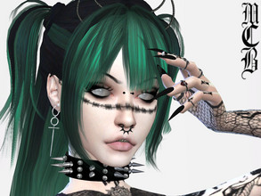 Sims 4 — Barbed Wire Face Tattoo by MaruChanBe2 — Cool barbed wire face tattoo for your alt sims <3