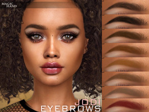 Sims 4 — Jodi Eyebrows N106 by MagicHand — Straight eyebrows in 13 colors - HQ compatible. Preview - CAS thumbnail