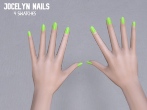 Sims 4 — Jocelyn Nails by supernovasims — Jocelyn Nails in 4 Swatches