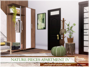 Sims 4 — Nature Pieces - Hallway /TSR CC Only/ by Lhonna — Large comfort hall with nature elements. CC used! Please, read