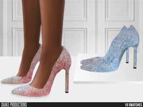 Sims 4 — 763 - Glitter High Heels by ShakeProductions — Shoes/High Heels New Mesh All LODs Handpainted 10 Colors