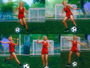 Sims 4 — Soccer Pose Pack by KatVerseCC — Whether you call it soccer or football, here are some poses for it. I hope you