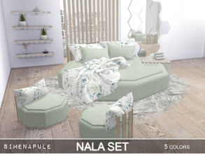 Sims 4 — Nala Set by Simenapule — Nala set. A fully hexagonal set for your sims bedroom.