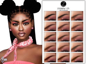Sims 4 — EYEBROW Z25 by ZENX — -Base Game -All Age -For Female -15 colors -Works with all of skins -Compatible with HQ