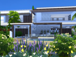 Sims 4 — Modern Akela by Suzz86 — Modern Home featuring kitchen,breakfast bar, and livingroom. 3 Bedroom 2 Bathroom 2