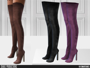 Sims 4 — 765 - High Heel Boots by ShakeProductions — Shoes/High Heels New Mesh All LODs Handpainted 12 Colors