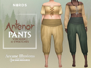 Sims 4 — Arcane Illusions - Antenor Pants V1 by Nords — Dag dag, here's a nice pair of Larp pants inspired by the harem