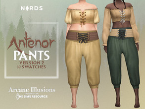 Sims 4 — Arcane Illusions - Antenor Pants V2 by Nords — Dag dag, here's a nice pair of Larp pants inspired by the harem