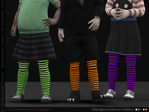 Sims 4 — Midnight socks for toddlers | Simblreen 2021 by sugar_owl — Halloween high socks for toddlers. I'm a HUGE