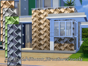 Sims 4 — MB-StylishStucco_StructurePanels by matomibotaki — MB-StylishStucco_StructurePanels Extravagant wall cladding in