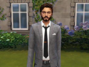 Sims 4 — Profesor (La casa de papel) by starafanka — DOWNLOAD EVERYTHING IF YOU WANT THE SIM TO BE THE SAME AS IN THE