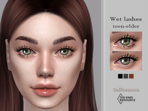 Sims 4 — Wet lashes 3D (teen-elder) by coffeemoon — Glasses category 3 colors: black, dark gray, bown for female only: