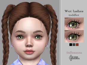 Sims 4 — Wet lashes 3D (toddler) by coffeemoon — Glasses category 3 colors: black, dark gray, bown for female only:
