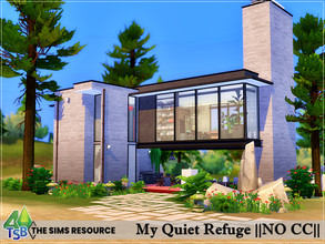 Sims 4 — My Quiet Refuge ||NO CC|| by Bozena — The house is located in the Island of dead grass . Brindleton Bay. Lot: 30