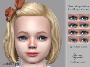 Sims 4 — Natural eyelashes for all eye shapes 3D (Toddler) by coffeemoon — Glasses category 15 eyelash styles: long,