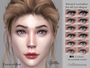Sims 4 — Natural eyelashes for all eye shapes 3D (Teen-elder) by coffeemoon — Versatile texture with a natural-looking