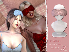 Sims 4 — Velvet sleep mask(face version) by _zy — 14 SWATCHES HQ COMPATIBLE ALL LODS