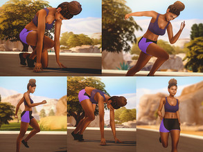 Sims 4 — Running Pose Pack by KatVerseCC — Some running poses for your Sims 4 game. I hope you enjoy! 5 poses total The