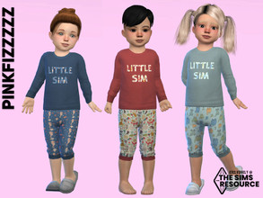 Sims 4 — Little Sim Sleepwear  by Pinkfizzzzz — Unisex cute little sleepwear in 6 different patterns/swatches for your