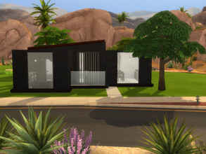 Sims 4 — AALIYAH - BLACK MODERN STARTER - NO CC by aaliyahjh — Residential starter home